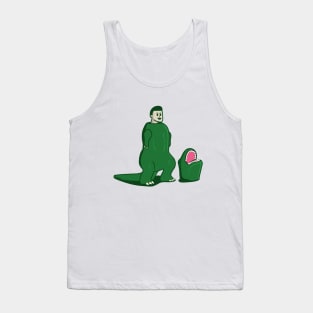 Hallowen Trex Suit Tank Top